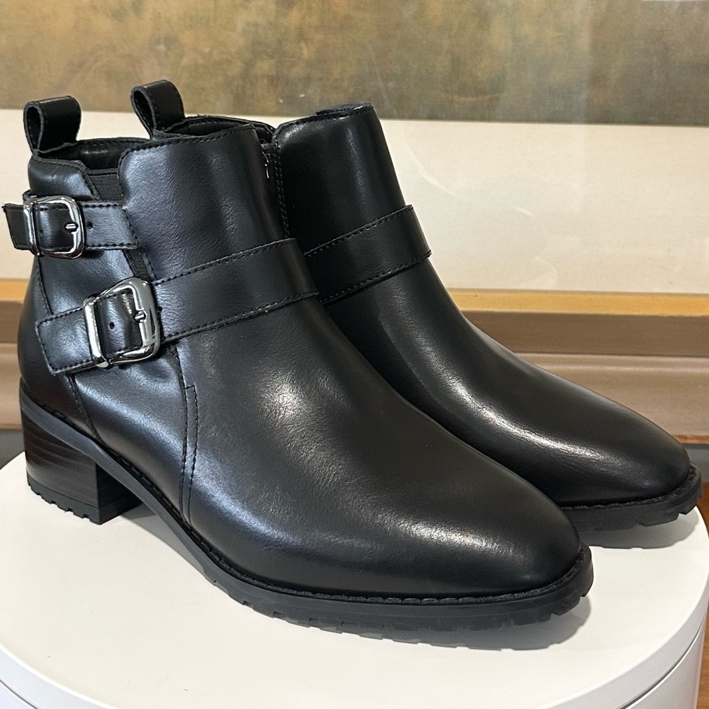 🌸BLONDO🌸 Shanna Waterproof Ankle Black Leather Boot Size: 6.5M - Picture 5 of 8